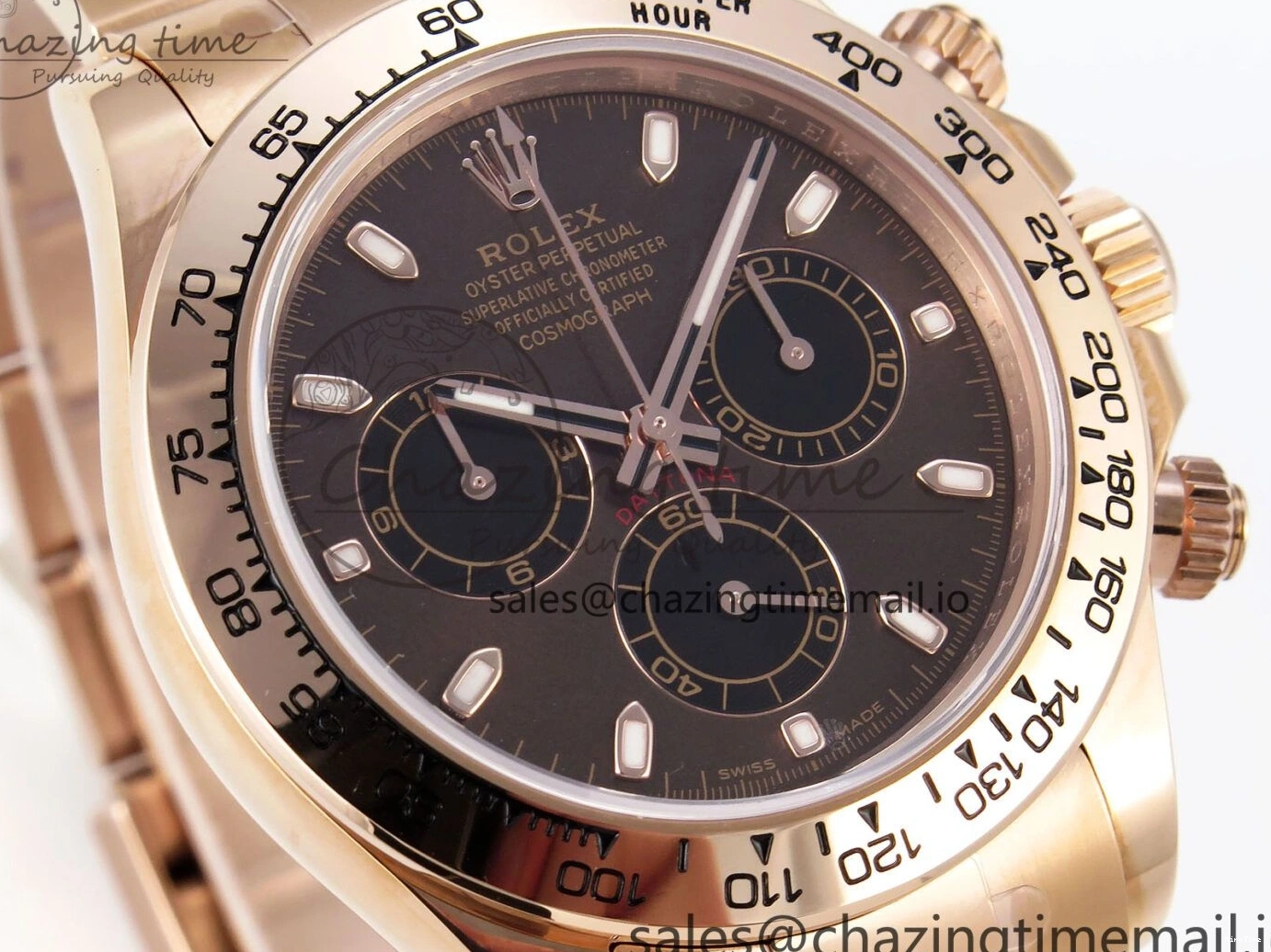 MiroTime 0302 Daytona 116505 KING 1:1 Best Edition Chocolate Dial on RG Bracelet SH OdorResistant 1932